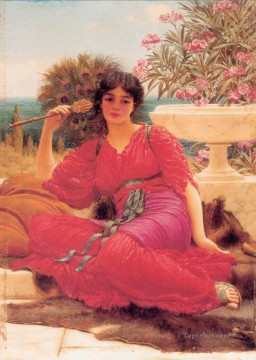 フラベリフェラ油絵新古典主義の女性ジョン・ウィリアム・ゴッドワード Oil Paintings